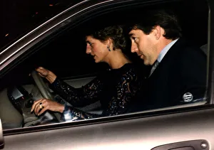 Diana, Princess of Wales, drives herself to the Brazilian Embassy in London to say