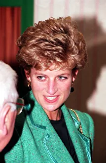 DIANA, PRINCESS OF WALES, HEADSHOT SMILING Circa 1996