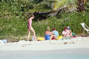 Diana, Princess of Wales on holiday on the British Virgin Islands. 9th January 1989