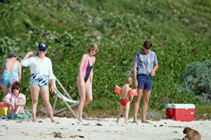 Diana, Princess of Wales on holiday on the British Virgin Islands. 9th January 1989