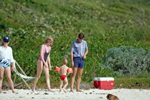Diana, Princess of Wales on holiday on the British Virgin Islands. 9th January 1989
