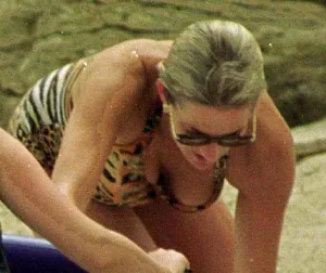 Diana, Princess of Wales on holiday in St Tropez in the South of France as the guest of