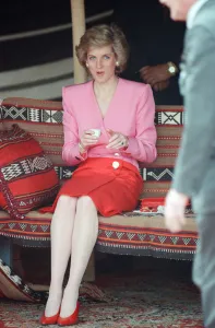Diana, Princess of Wales, at the Islamic Museum in Kuwait City during her official tour