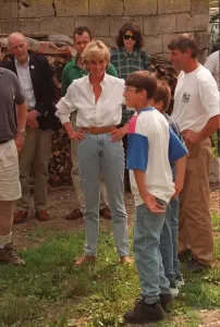 Diana, Princess of Wales makes a three day visit to Bosnia - Herzegovina as part of her