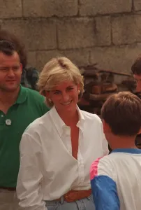 Diana, Princess of Wales makes a three day visit to Bosnia - Herzegovina as part of her