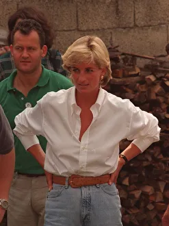 Diana, Princess of Wales makes a three day visit to Bosnia - Herzegovina as part of her