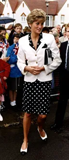 Diana, Princess of Wales at the Marlow Community Hospital to open a new clinic