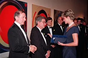 DIANA, PRINCESS OF WALES WITH NIGEL DEMPSTER AND RICHARD BAKER - OCTOBER 1991