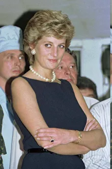 Diana, Princess of Wales, pictured at the Tushinskaya Childrens Hospital in Moscow