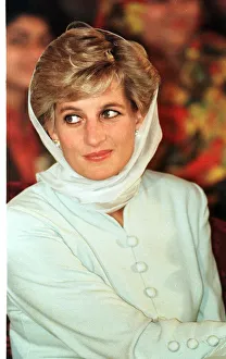 Diana, Princess of Wales, pictured during a visit to the Shaukat Khanum Memorial Hospital