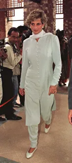 Diana, Princess of Wales, pictured during a visit to the Shaukat Khanum Memorial Hospital