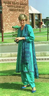 Diana, Princess of Wales at the Shaukat Khanum Memorial Hospital in Lahore, Pakistan