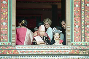 Diana, Princess of Wales on a tour of Taman Mini Indonesia Indah theme park, Jakarta
