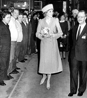 Diana, Princess of Wales during her visit to the Remploy factory in Coventry