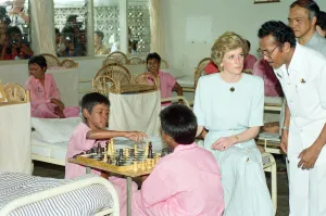 Health Prints: Diana, Princess of Wales, on a visit to Sitanala Leprosy Hospital in Tangerang, Indonesia