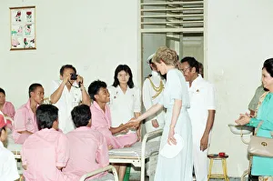 Diana, Princess of Wales, on a visit to Sitanala Leprosy Hospital in Tangerang, Indonesia
