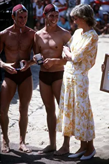 Australasia Prints: Diana, Princess Of Wales, wearing a Pail Costelloe dress