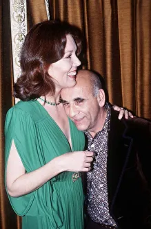 Evening Dress Prints: Diana Rigg Actress with Warren Mitchell - December 1974 dbase msi