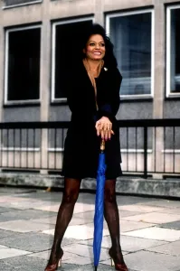 Motown Prints: Diana Ross celebrates 30 years in showbusiness outside the EMI headqaurters in London