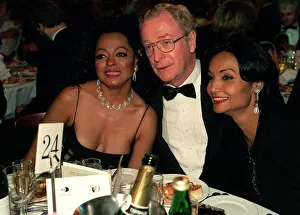 Diana Ross with Michael Caine and his wife Shakira Caine at the Bafta awards ceremony