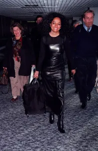 Diana Ross Singer / Actress April 98 Arriving at Heathrow from New York
