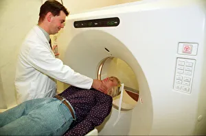 Diane Jackman of Stockton is the first patient on the new scanner at North Tees Hospital