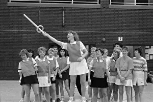 Demonstration Prints: Diane Sykes, of Slaithwaite demonstrates the game of bench quoits to women who took part