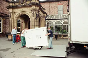 00611 Prints: The Dice Players, is moved from its home in Preston Hall Museum in readiness for its trip