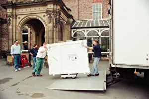 00611 Prints: The Dice Players, is moved from its home in Preston Hall Museum in readiness for its trip