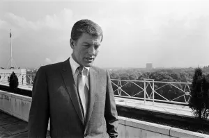 Dick Van Dyke on the roof of The Dorchester Hotel. 30th May 1967
