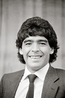 Diego Maradona - Football Player - May 1986 suit and tie
