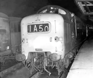 00348 Prints: Diesel No. IA50 that inaugurates the new Inter-Cities service pulls into Newcastle Central