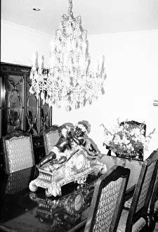 00106 Prints: The dining room with its chandelier and ornamental clock September 1983