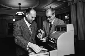 00697 Prints: Director Gerald Thomas (left) and Producer Peter Rogers. 9th December 1964