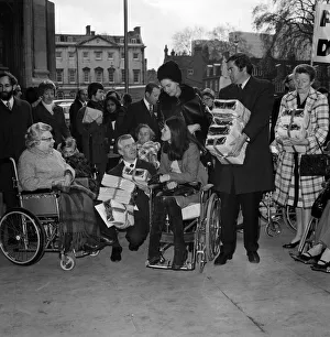 Disability Prints: Disabled and blind men and women take a petition to the House of Commons asking for