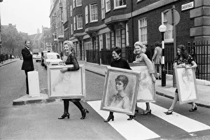 Distinguished british women pictured with their own portraits by Zsuzsi Roboz for