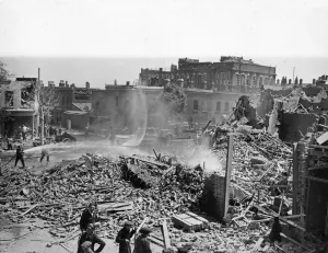 01443 Prints: A district of London - not identified, after yet another German Air Raid on the city