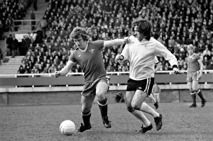 Division Two football Fulham v Chelsea 1976 / 77 season. Fulham won the match three one