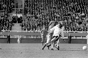 Division Two football Fulham v Chelsea 1976 / 77 season. Fulham won the match three one