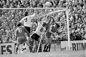 Division Two football Fulham v Chelsea 1976 / 77 season. Fulham won the match three one