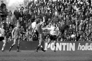 Division Two football Fulham v Chelsea 1976 / 77 season. Fulham won the match three one
