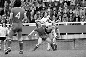 Division Two football Fulham v Chelsea 1976 / 77 season. Fulham won the match three one