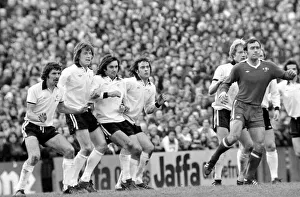 Division Two football Fulham v Chelsea 1976 / 77 season. Fulham won the match three one