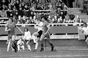 Division Two football Fulham v Chelsea 1976 / 77 season. Fulham won the match three one