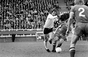 Division Two football Fulham v Chelsea 1976 / 77 season. Fulham won the match three one