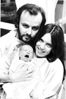 DJ John Peel with wife Sheila and new born baby son 1976 William resting in