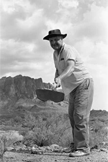 00671 Collection: Doc Rosecrans a gold prospector on Superstition mountain, Apache Junction, Arizona