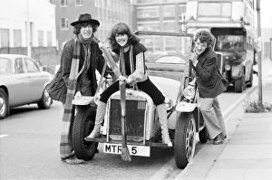 Doctor Who, actor Tom Baker - the 4th Doctor - pictured with assistants Sarah Jane Smith