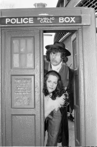 Doctor Who, actor Tom Baker - the 4th Doctor - pictured with fellow Time Lord Romana