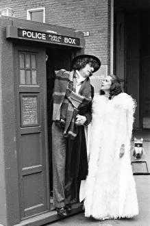 Doctor Who, actor Tom Baker - the 4th Doctor - pictured with fellow Time Lord Romana